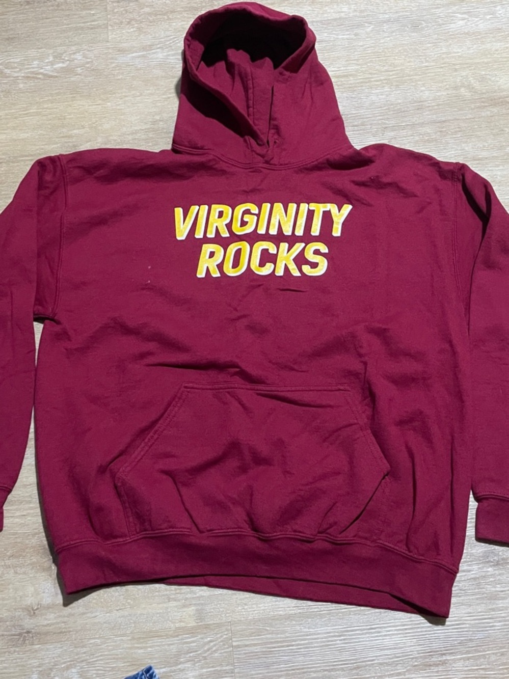 Danny Duncan Maroon Pullover Hoodie with Graphic Text